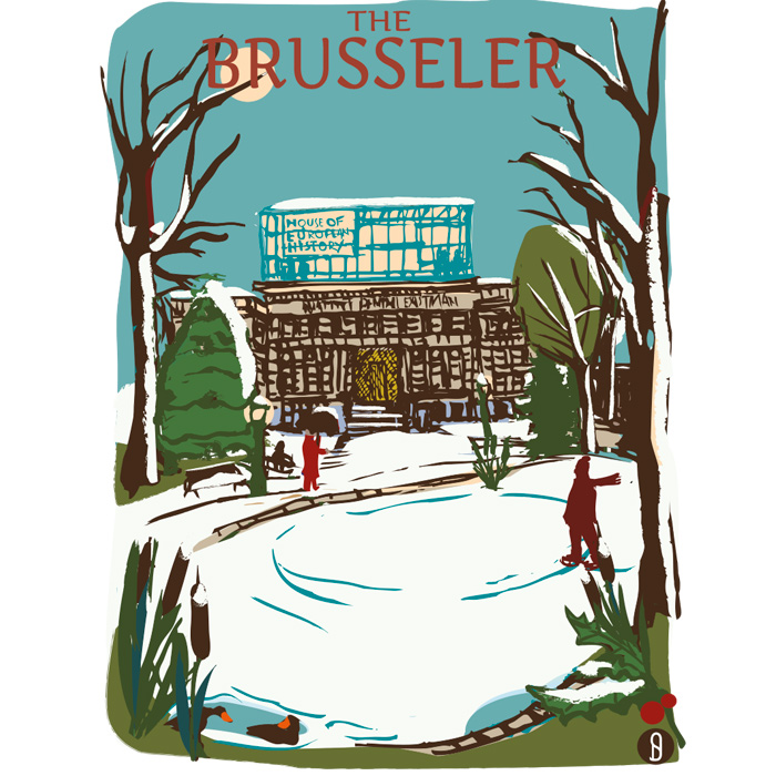 Parc leopold enneigé