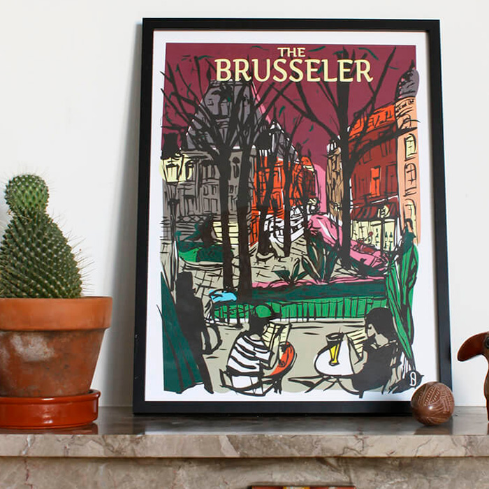 illustration d'un café de nuit place van Meenen