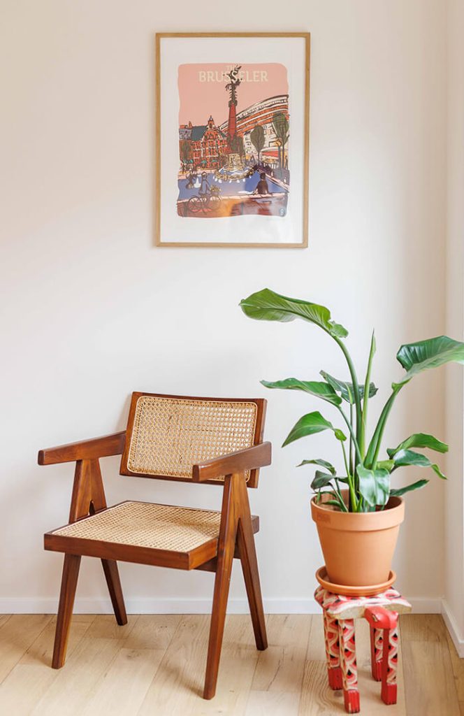 poster encadre dans intérieur design